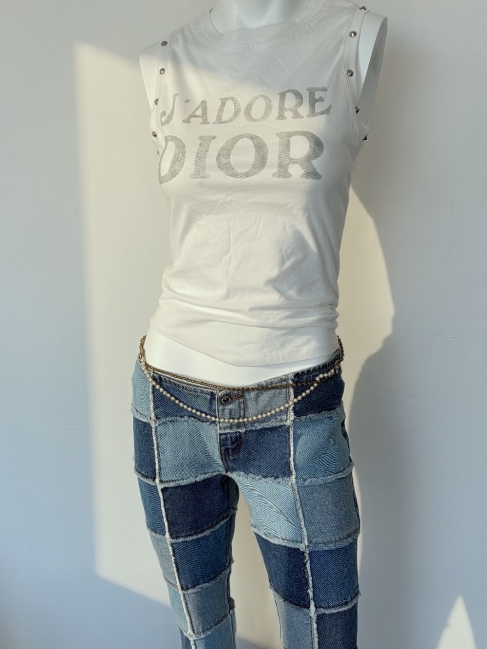 Y2K Jodi Michaels Patchwork Low Rise Flare Jeans Size 5